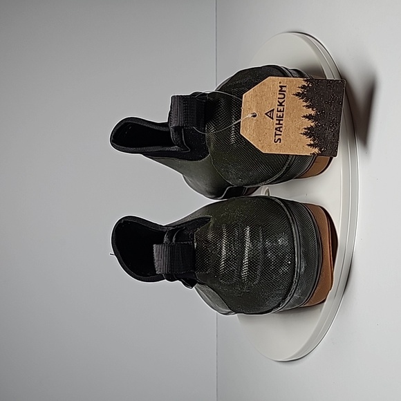 Staheekum Ankle Rain Winter Boot Shoe Rubber Waterproof Pull-On Olive Green 10 - Picture 7 of 16